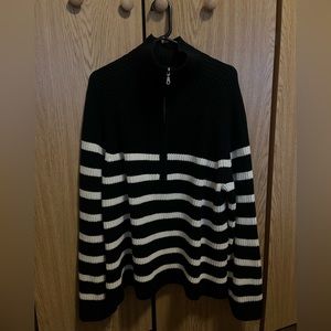 H&M Rib Knit Half Zip Sweater